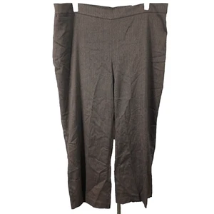 Catherines Trouser Pants Refined Womens Size 2XWP Stretch Herringbone Brown NWT - Picture 1 of 15