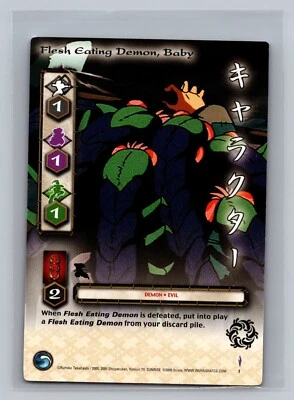 Juego de cartas coleccionables Flesh Eating Demon Baby #1 InuYasha TCG Jaki 1ª edición CCG Foto 1 de 2