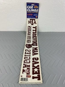 VNTG CAR CLINGS STICKERS CHAMPION SERIES TEXAS A&M AGGIES Football Lot Of 8 - Picture 1 of 5