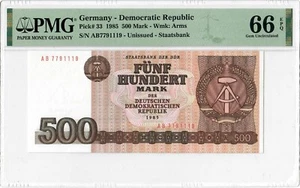 Germany 500 Mark 1985, PMG 66 EPQ, "Democratic Republic" Pick# 33 - Picture 1 of 2