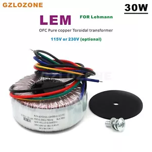 Trasformatore toroidale rame puro 30 W 115 V/230 V IN LEM OFC per cuffie Lehmann - Foto 1 di 3
