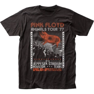 Pink Floyd Animals Tour 77 T Shirt Mens Rock and Roll Classic Band Tee New Black - Picture 1 of 2