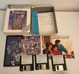 Sierra Castle of Dr Brain MAC 3.5" Big Box PC 1995 1991 Color Macintosh - Picture 1 of 3
