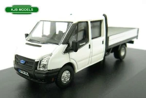 BNIB OO GAUGE OXFORD 1:76 76TPU005 White Ford Transit Dropside Crew Cab - Picture 1 of 2