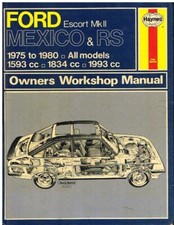 FORD ESCORT MK2 MEXICO & RS2000 (1975-80) OWNERS WORKSHOP MANUAL *HARDBACK*