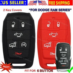 6B Silicone Cover Entry Fob Case fits Dodge Ram 1500 Truck 2020-2023 Key - Picture 1 of 6