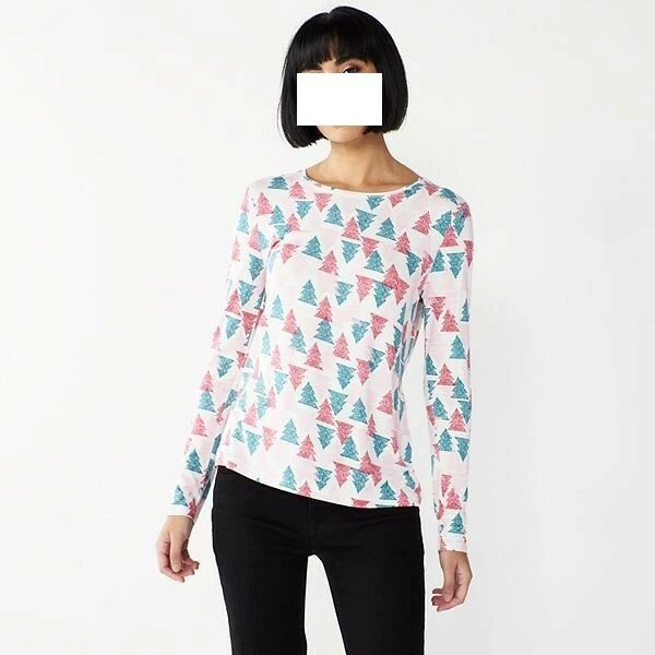 Top para mujer Celebrate Together Holiday manga larga cuello redondo ~ grande ~ nuevo con etiquetas Foto 1 de 1