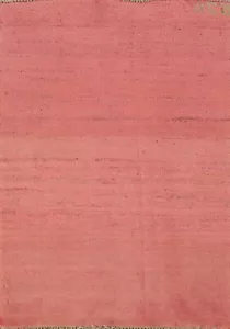 Elegant Handcrafted Gabbeh Solid Pink Wool Rug - Limited Edition" 2x3 ft - Picture 1 of 17