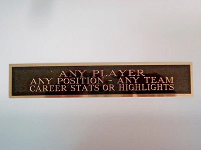 BOBBY'S HANG-UPS Custom Engraved Nameplate For A Signed Hockey Jersey Display Case / Photo 2"X8"
