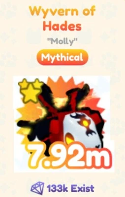 Regular Wyvern of hades Mythical Pet Simulator sim X PSX for Roblox