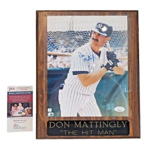 Don Mattingly NY Yankees JSA COA Signed 8x10 Plaque Collectibe Tradeable - Picture 1 of 9