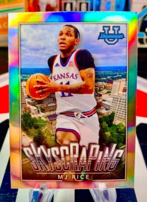 2023 MJ Rice Bowman Chrome University Basketball Skyscraping Refractor #S-7 - Image 1 of 2