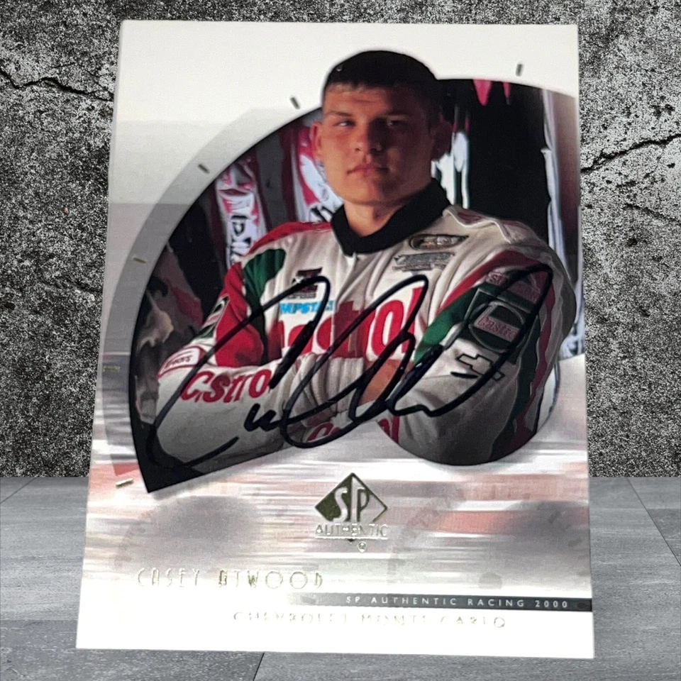 Casey Atwodd 2000 UPPER DECK SP AUTHENTIC VINTAGE ROOKIE autographed NASCAR card - Image 1 of 1