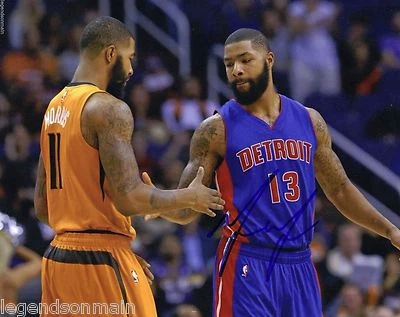Foto autografiada firmada por Marcus Morris Detroit Pistons 8x10 certificado de autenticidad LOM (PH3602) Foto 1 de 2