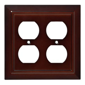 Double Duplex Wall Plate Double Outlet Espresso Architectural - Picture 1 of 2
