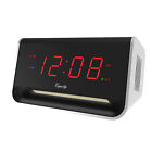 75910 Equity by La Crosse AC Powered 0.9” Red LED Digital USB Dual Alarm Clock