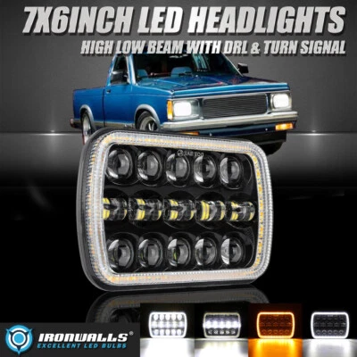 Faro LED de 7x6" Hi-Lo DRL lámpara de señal de giro para GMC C1500 C2500 C3500 1979-86 Foto 1 de 4