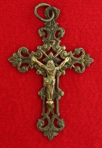 Vintage JESUS CRUCIFIX CROSS Fine Silver Ornate Religious Catholic Holy Pendant - Picture 1 of 9