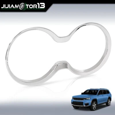 Ajuste para Jeep Grand Cherokee 2011-2021 portavasos delantero marco cubierta moldura cromo Foto 1 de 4