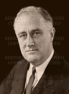 Franklin Delino Roosevelt FDR Presidente famoso 1933 retrato foto mejorar 8x10 - Imagen 1 de 1