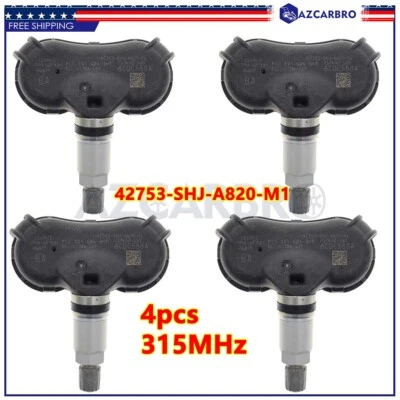 4x Sensor de presión de neumáticos para ACURA HONDA RIDGELINE ODYSSEY ELEMENT 42753-SHJ-A820 Foto 1 de 4