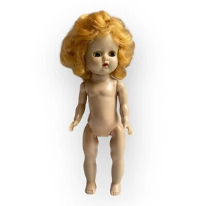 Vintage Ginny Clone Doll 7” Unmarked Hard Plastic Light Red Hair Sleep Eyes Nude - Picture 1 of 10