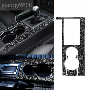 Forged Carbon Fiber Gear Shift Water Cup Holder Cover For Ford Mustang 2005-2009 - Foto 1 di 11