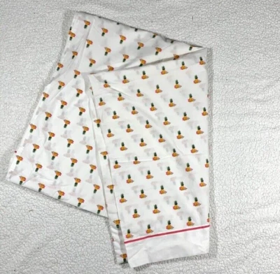 Tommy Hilfiger Pineapple All Over Print Flat Cotton Twin Sheet Island Collection - Image 1 of 4