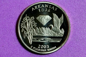 ESTATE FIND 2003 S Clad Proof Arkansas State Quarter #M14272 - Picture 1 of 2