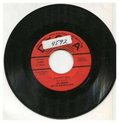 Bill Monroe & His Blue Grass Boys - Danny Boy (7", Single) - Image 1 of 4