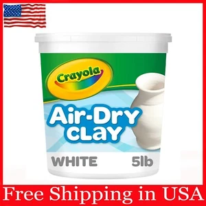 Crayola Air-Dry Self-Hardening Modeling Clay, 5LB Bucket, White - Picture 1 of 9