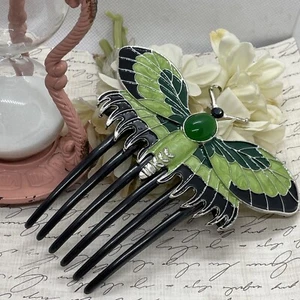 Giant Butterfly Hair Comb Rose Charms Hairpins Wedding Gift Festival Viking hair - Picture 1 of 13