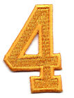 NUMBERS -Golden Yellow  Number "4" (1 7/8") - Iron On Embroidered Applique