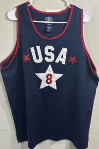 Vintage, Steve And Barry's, USA #8 Blue Basketball Jersey. Large. - Picture 1 of 7
