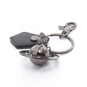 Vivienne Westwood Kugel Schlüsselanhänger Accessoire Leder Metall Herren Damen Silber - Bild 1 von 3