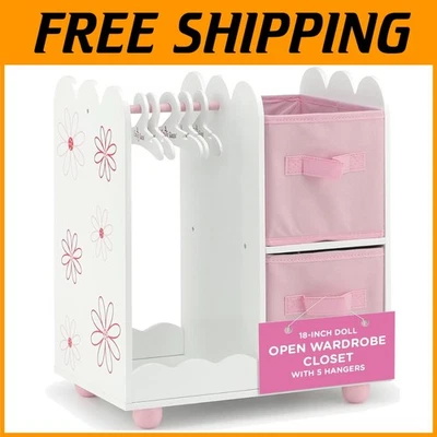 Armario de madera para muñecas American Girl - diseño floral Foto 1 de 4