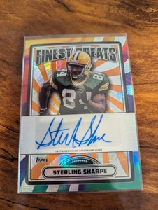 2024 Topps Finest - Finest Greats Autographs Sterling Sharpe #FG-SS 08/10 HOF - Picture 1 of 3
