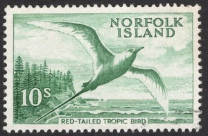 1960 NORFOLK ISLAND 10/- BIRD VERY FINE USED (A31589) - Bild 1 von 1