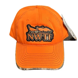 NWTF National Wild Turkey Federation Orange Camo Trucker Hat Adjustable - Picture 1 of 6