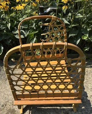 Suporte de lenha dobrável antigo antigo LL BEAN - Precisa de reparo - Imagem 1 de 4