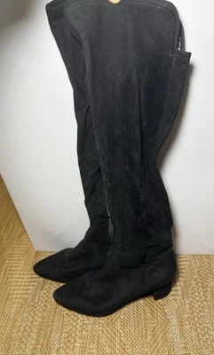 Rockport Women's Black Tall Suede Zip Up Boots,Heeled Boots,Size US 7 - Image 1 of 4