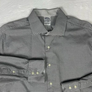 Vintage Brooks Brothers Hemd Herren 17-35 Ägyptische Baumwolle Gewebt Italien Hergestellt in den USA - Bild 1 von 8