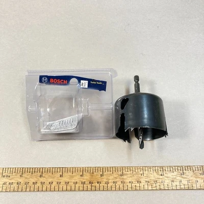 Bosch Hole Saw Cutter 3/8" Mandrel 2-1/2" Turbo Teeth Plastic & Wood - Image 1 of 4