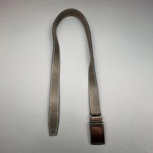 Slide Belts Ratchet Men 44 Gray Full Grain Leather Adjustable Automatic Buckle - Picture 1 of 10