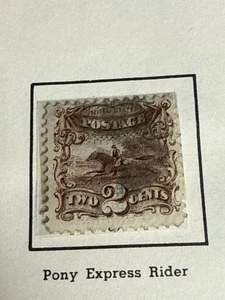 Stamps From United States Light Cancel 2c Original Gum 1869 Pony Express - Picture 1 of 5