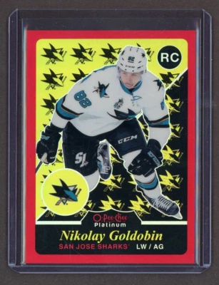2015-16 O-Pee-Chee Platinum Retro Rainbow Red #R93 Nikolay Goldobin 02/15 - Image 1 of 2