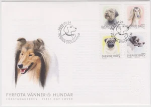 Sweden FDC 2008, Four legged friends - Dogs, Mint - Picture 1 of 1