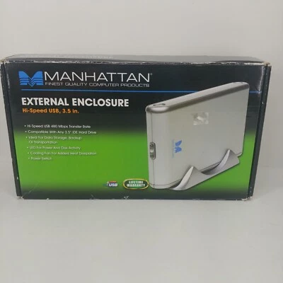 Vintage Manhattan External Enclosure USB 2.0 3.5" HDD w/ 120GB WD1200 HDD TESTED - Image 1 of 4