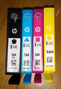 HP 564XL BLACK and 564 COLOR EMPTY Printer Ink CARTRIDGE Lot Deskjet 4620 4622 + - Zdjęcie 1 z 3