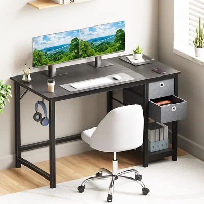 40" Black Home Office Computer Desk with Drawer Writing Desk Work Desk PC Table - Image 1 of 4